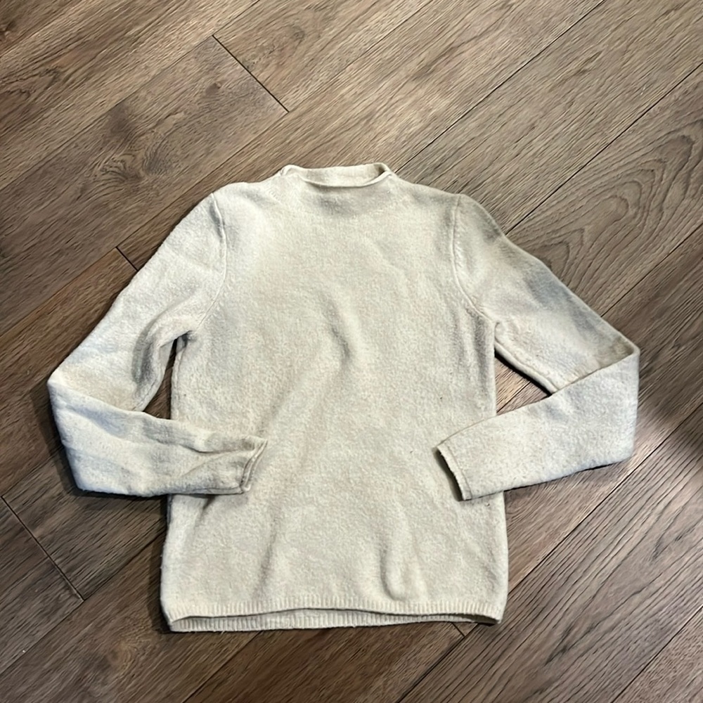 MANGO | white sweater, size XS